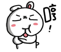 Rabbit round sticker #9910223