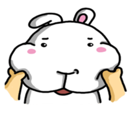 Rabbit round sticker #9910224