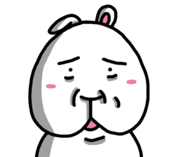 Rabbit round sticker #9910227