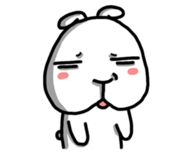 Rabbit round sticker #9910229