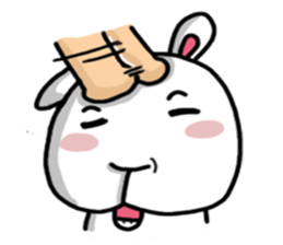 Rabbit round sticker #9910230