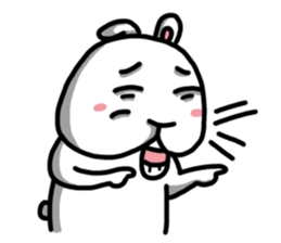 Rabbit round sticker #9910231