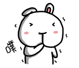 Rabbit round sticker #9910233