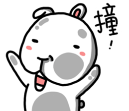 Rabbit round sticker #9910234