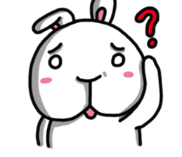 Rabbit round sticker #9910236