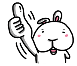 Rabbit round sticker #9910239