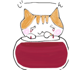 The cat which loves wine sticker #9910398