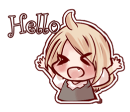 Little happy girl  daily sticker #9910521