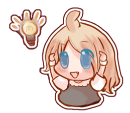 Little happy girl  daily sticker #9910537