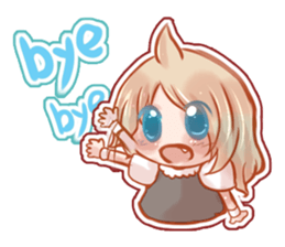 Little happy girl  daily sticker #9910559