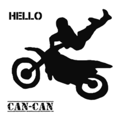 Human shadow FMX BIKE sticker #9911367