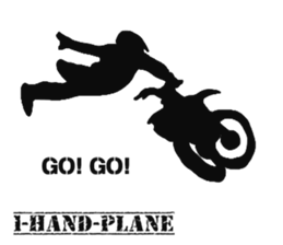Human shadow FMX BIKE sticker #9911392