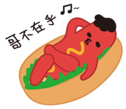 SILLY HOT DOG GOOD TO BE BAD sticker #9911400