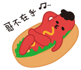 SILLY HOT DOG GOOD TO BE BAD sticker #9911400