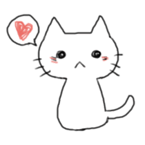 White cat and little cat sticker #9912162