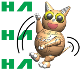 Robot Ball Cat sticker #9913130
