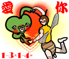 The clover and The cute bee sticker #9913522