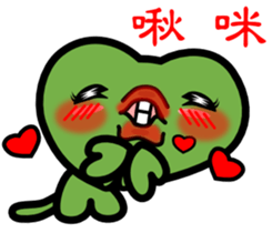 The clover and The cute bee sticker #9913537