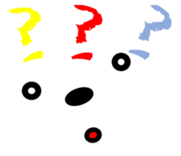 Message of a dog and face sticker #9914150