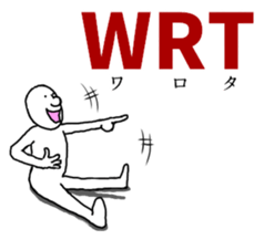 Sticker abridged by alphabet. sticker #9914578