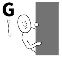 Sticker abridged by alphabet. sticker #9914579