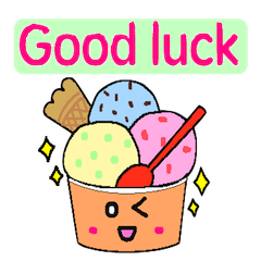 Pretty dessert sticker of English