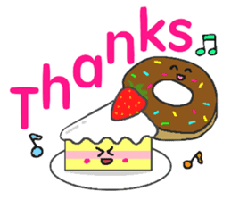 Pretty dessert sticker of English sticker #9915354