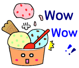 Pretty dessert sticker of English sticker #9915355