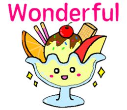 Pretty dessert sticker of English sticker #9915356