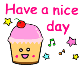 Pretty dessert sticker of English sticker #9915357