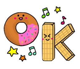 Pretty dessert sticker of English sticker #9915358