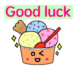 Pretty dessert sticker of English sticker #9915359