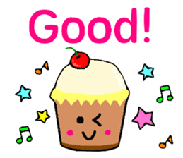Pretty dessert sticker of English sticker #9915364