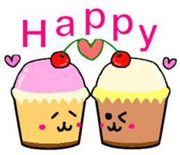 Pretty dessert sticker of English sticker #9915368