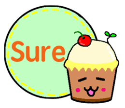 Pretty dessert sticker of English sticker #9915370