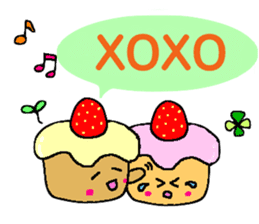 Pretty dessert sticker of English sticker #9915391