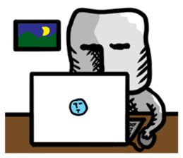 dead face stone (English) sticker #9915393