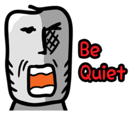 dead face stone (English) sticker #9915405