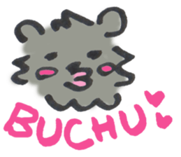 Mofu-Mofu Black Pomeranian "ToraKichi" sticker #9916563