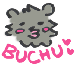 Mofu-Mofu Black Pomeranian "ToraKichi" sticker #9916563
