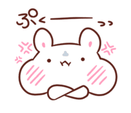 Love marshmallow rabbit sticker #9917084