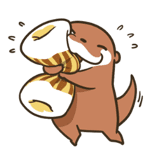 Kotsumetti of Small-clawed otter 05 sticker #9917150