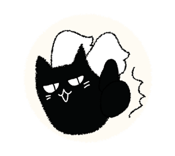 A black cat will answer 9. sticker #9918365