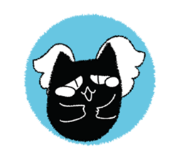 A black cat will answer 9. sticker #9918371