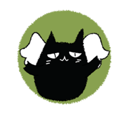 A black cat will answer 9. sticker #9918375
