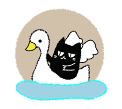 A black cat will answer 9. sticker #9918378