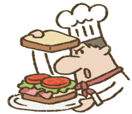 Chef Louie from Happy Sandwich Cafe sticker #9919520