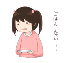 Girl and food sticker #9919801