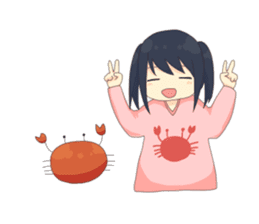 Girl and food sticker #9919819