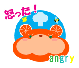 Orange bear's emotions! sticker #9920739
